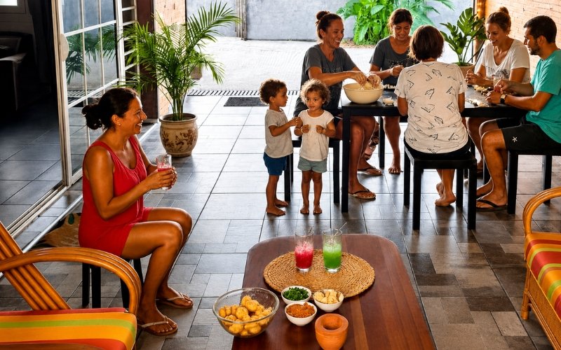 Véranda et table familiale